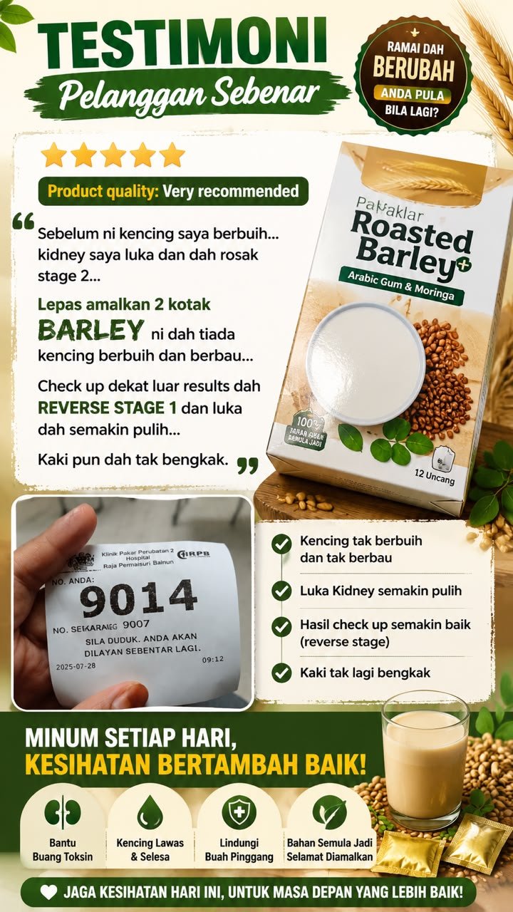 Testimoni pelanggan Roasted Barley 3