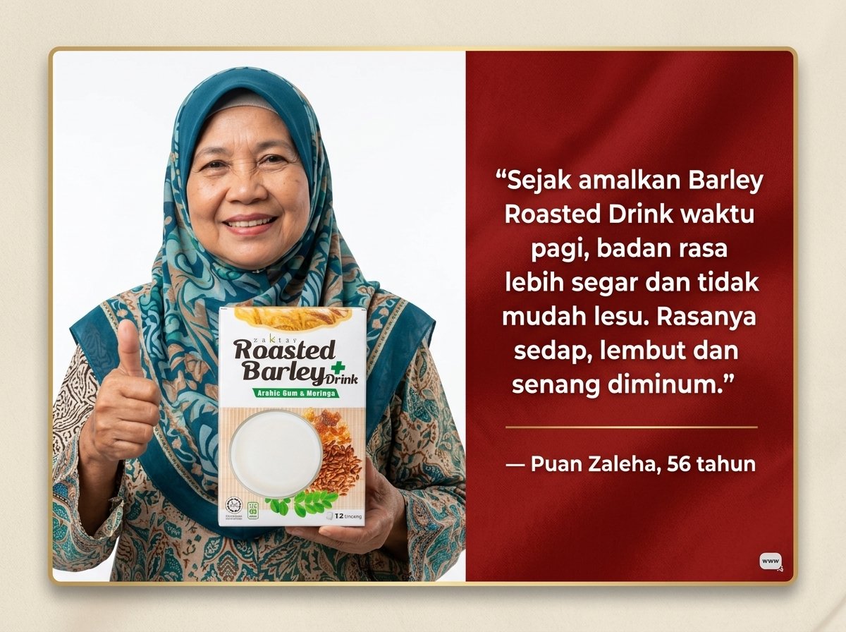 Testimoni pelanggan Roasted Barley 3