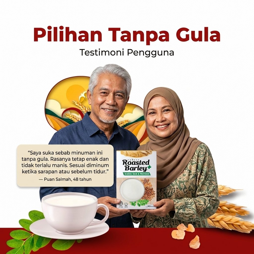 Testimoni pelanggan Roasted Barley 1